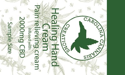 Sample Front Label (Healing Hand Cream Sample   Front)
